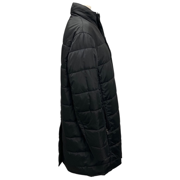 PRADA SPORT LINEA ROSSA BLACK 2012 LOGO PLAQUE REVERSIBLE MID LENGTH PUFFER COAT - Picture 2 of 11